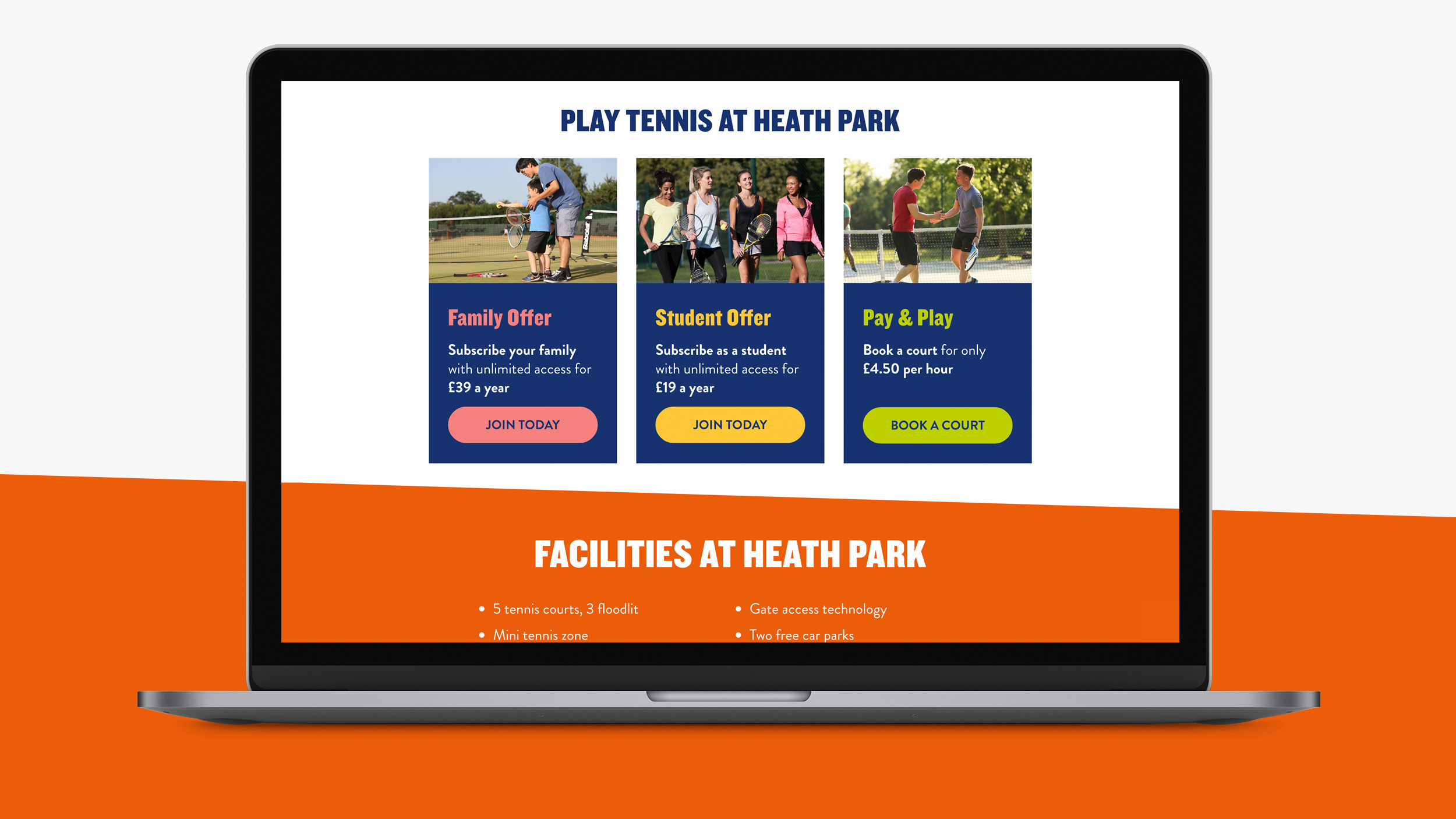 Tennis Wales in the Park Website Homepage