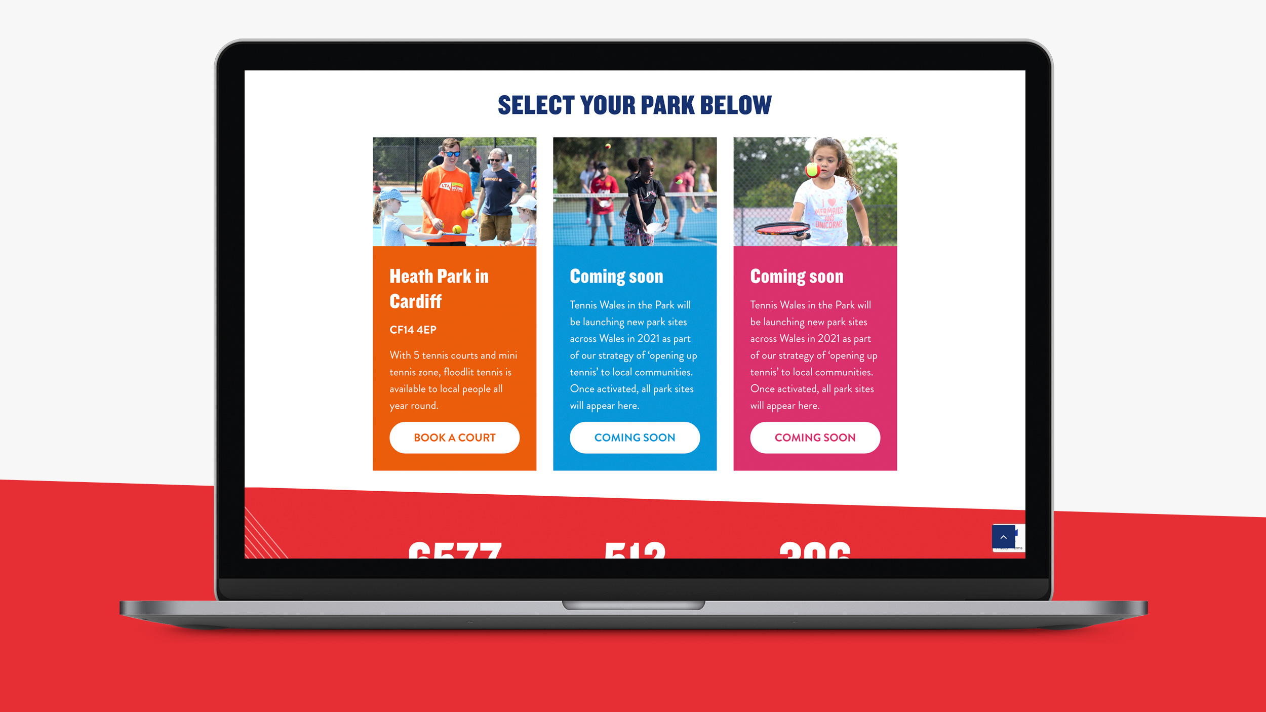 Tennis Wales in the Park Website Homepage