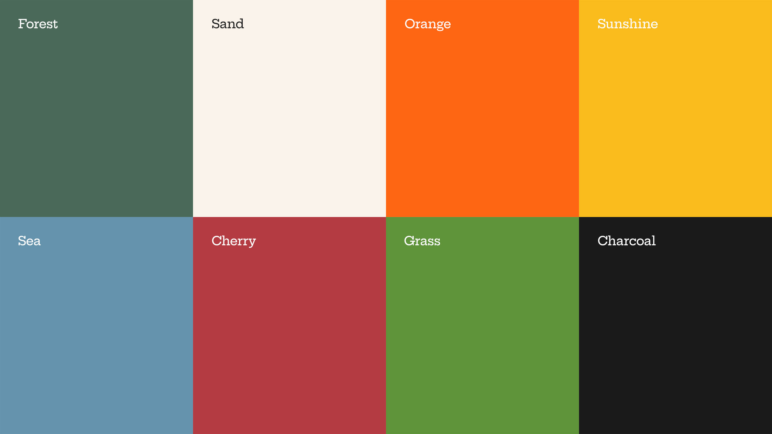 Dewslake Farm Website Colour Palette