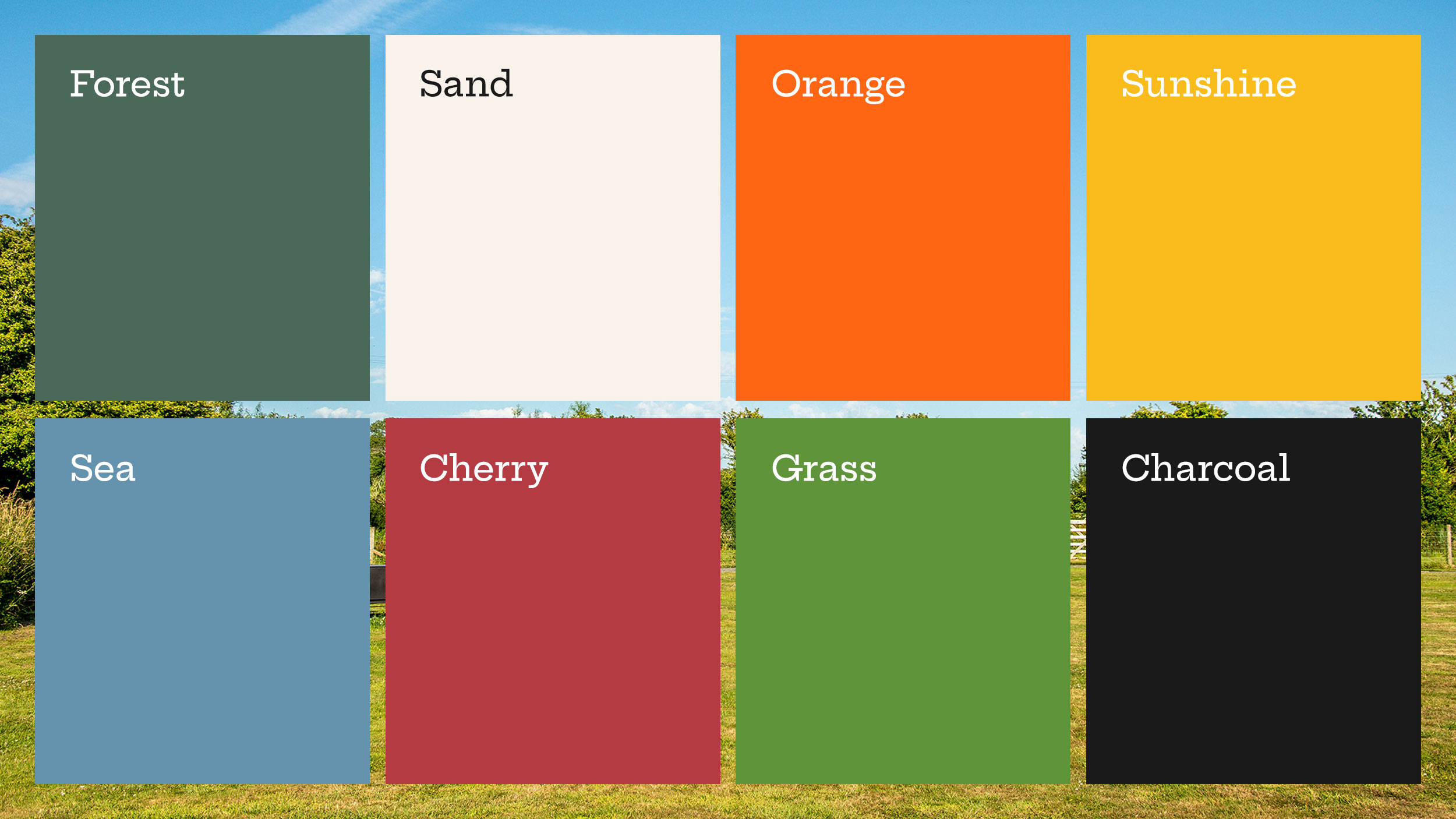 Dewslake Farm Website Colour Palette