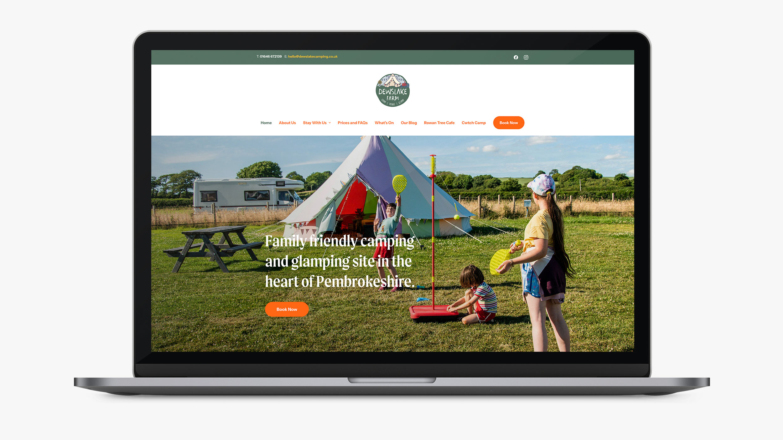 Dewslake Farm Camping Website