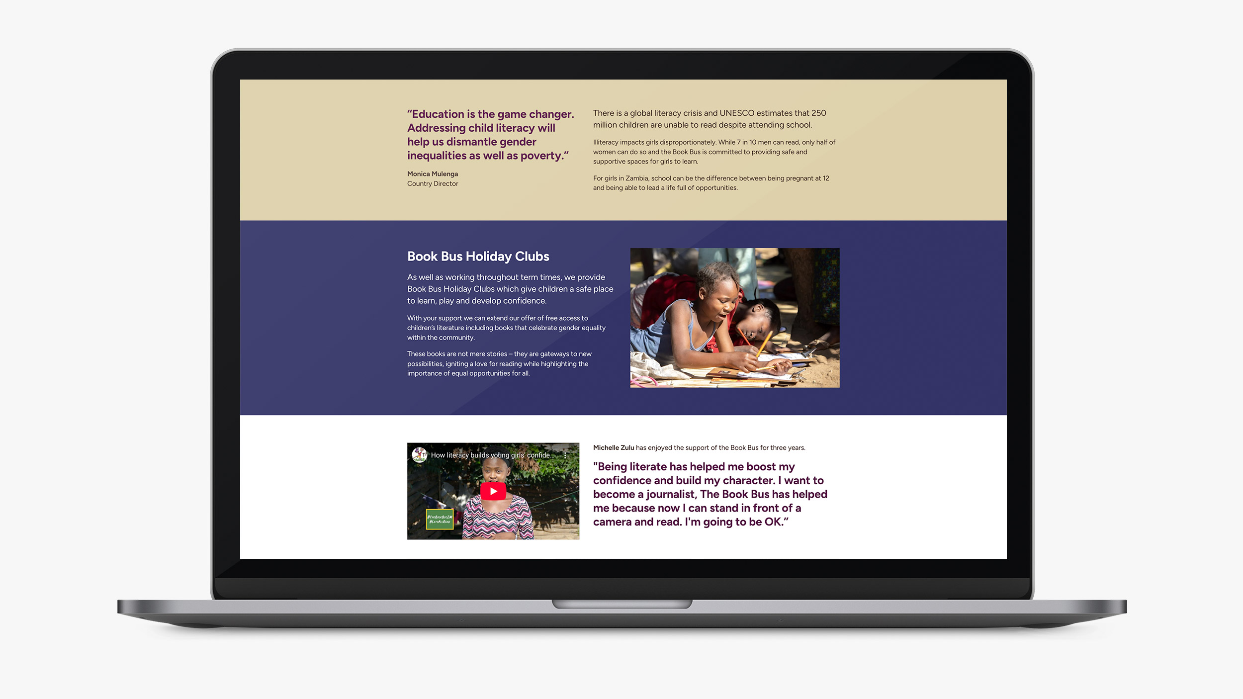 The Book Bus Website Homepage