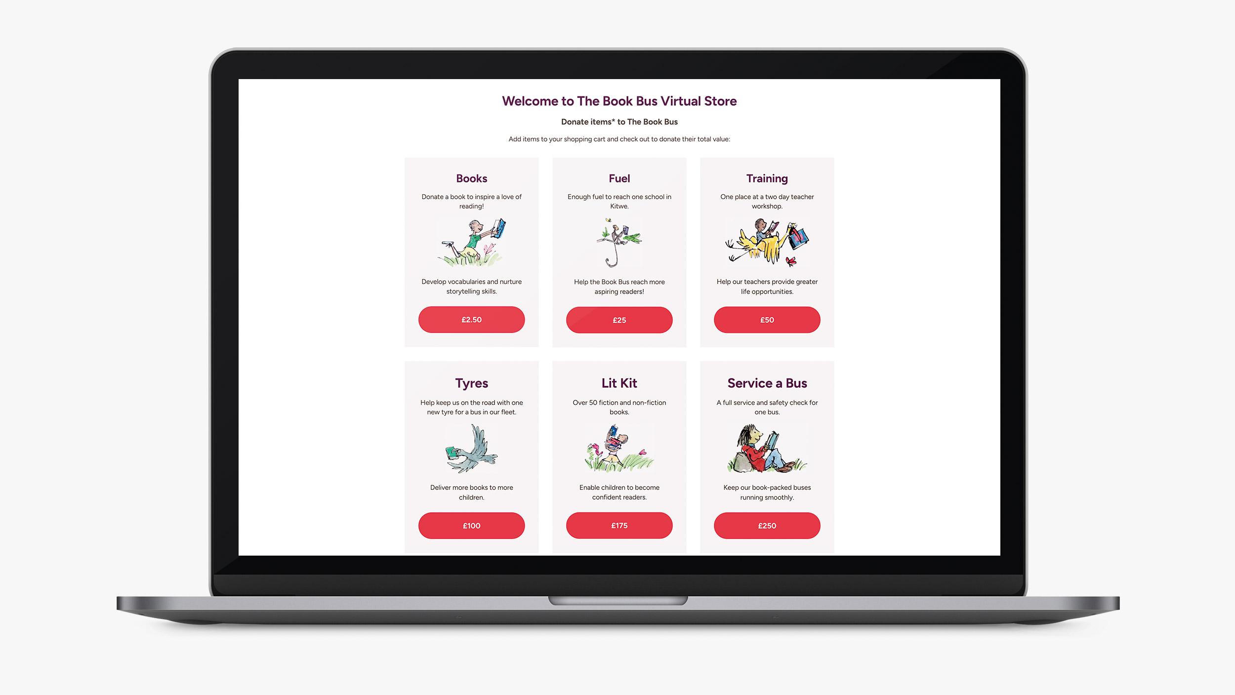 The Book Bus Website Store