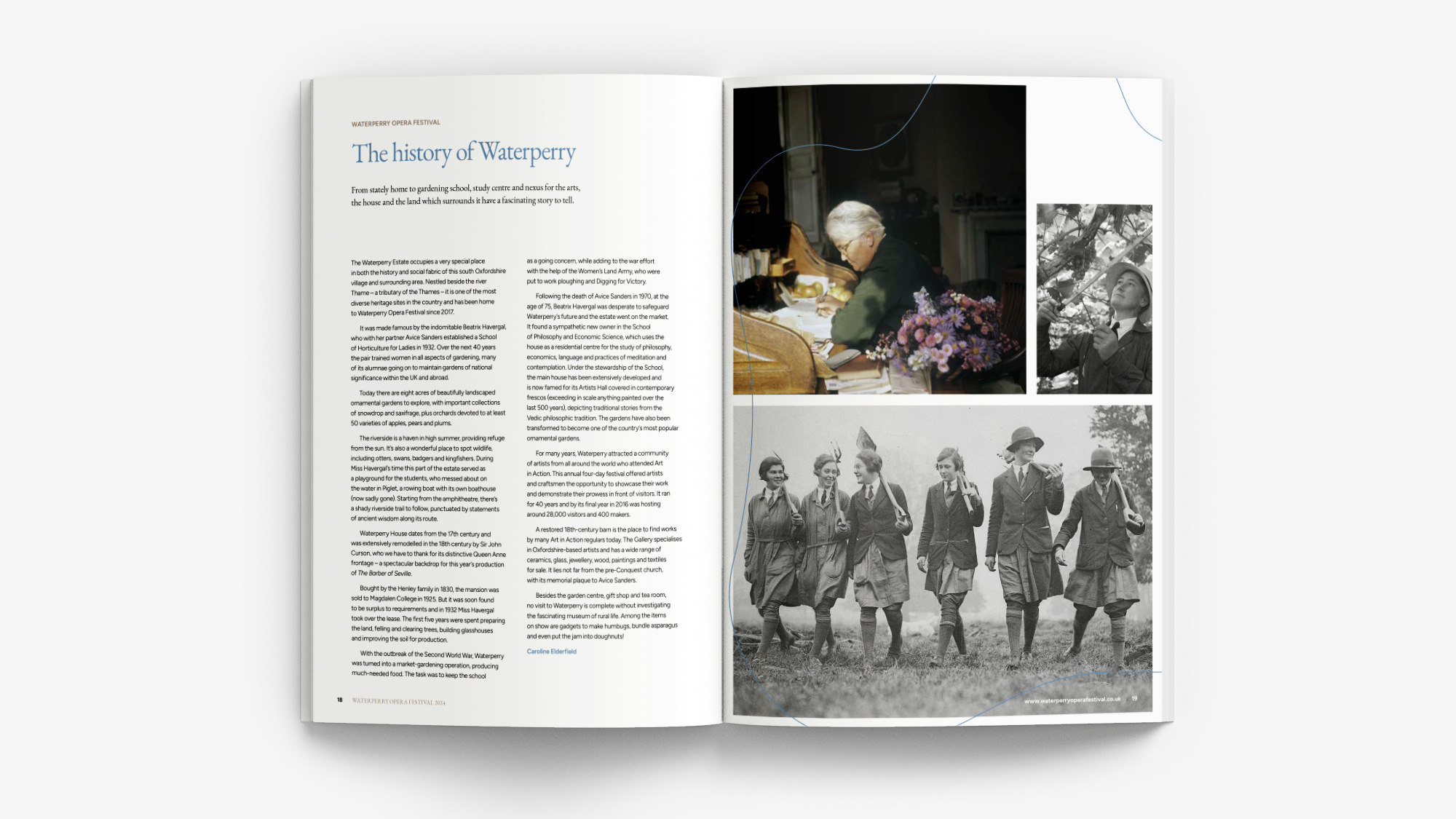Waterperry Opera Festival programme history spread